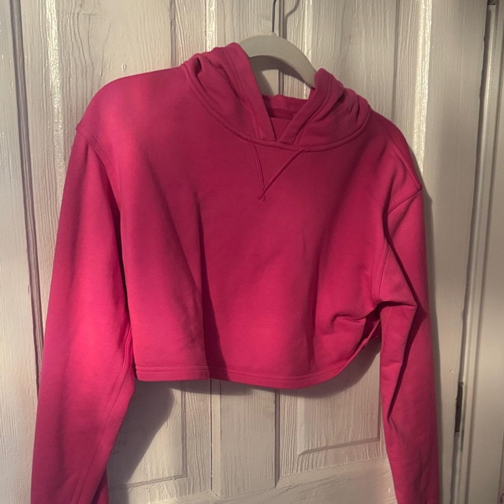Lululemon Pink Cropped Scuba Hoodie Size 4